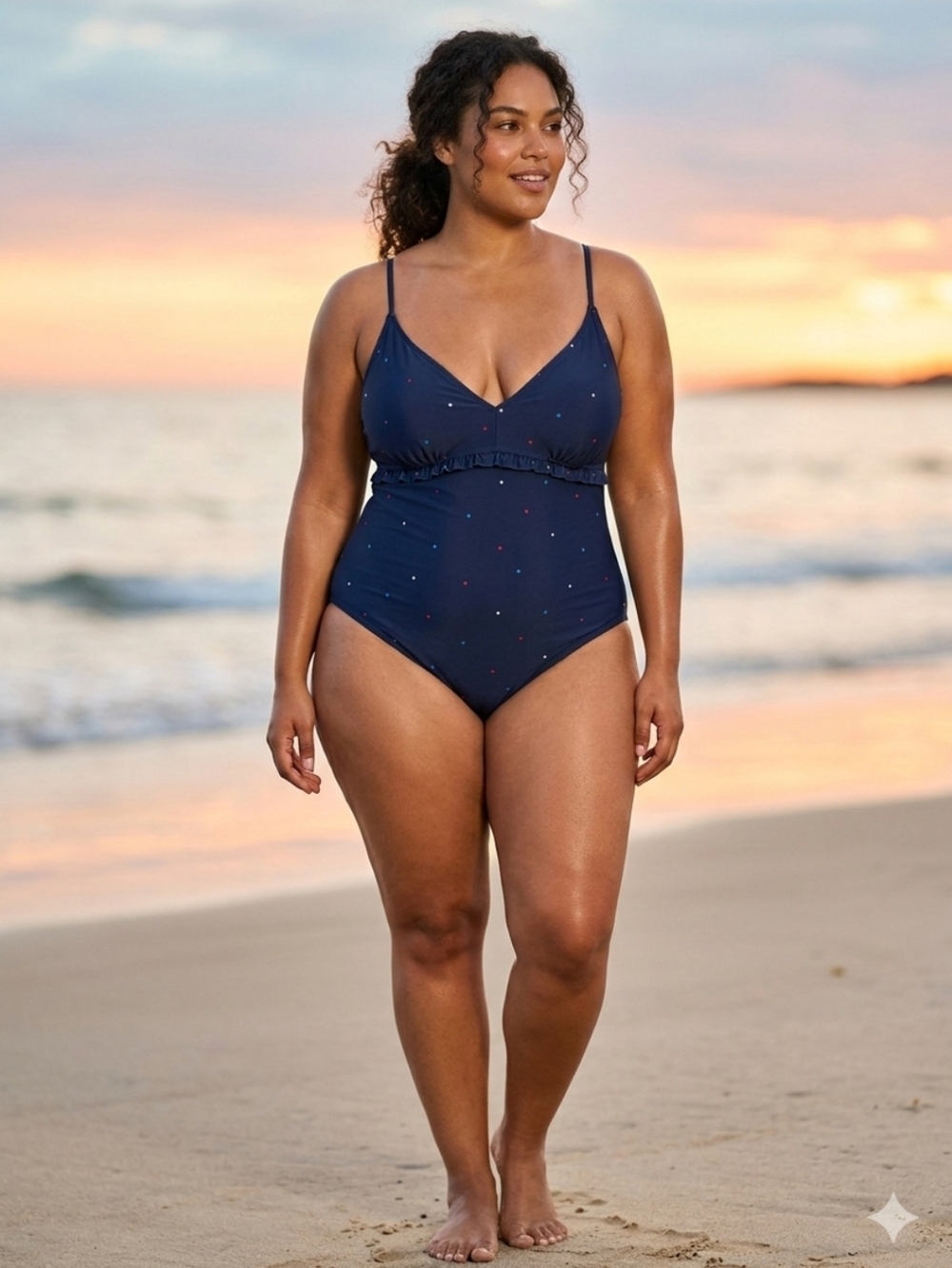 Old Navy Red Blue White Stars One Piece Swimsuit - Size 3X NWT